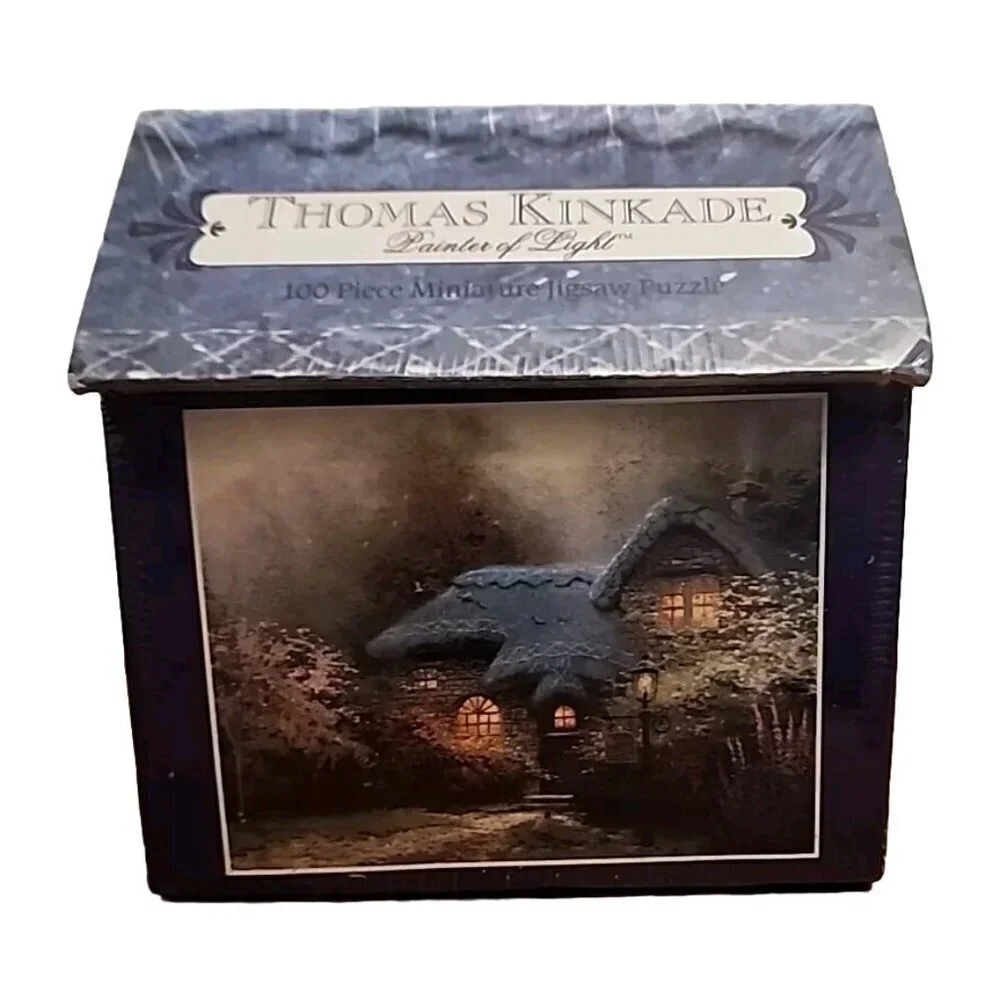Thomas Kinkade Miniature Jigsaw Puzzle Painter of Light 100 Pc Heathers Hutch